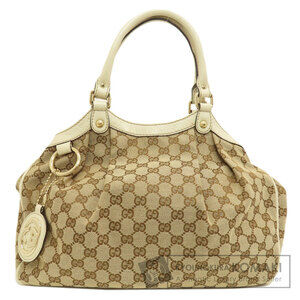 Gucci GG Pattern Sukey Tote Bag Canvas